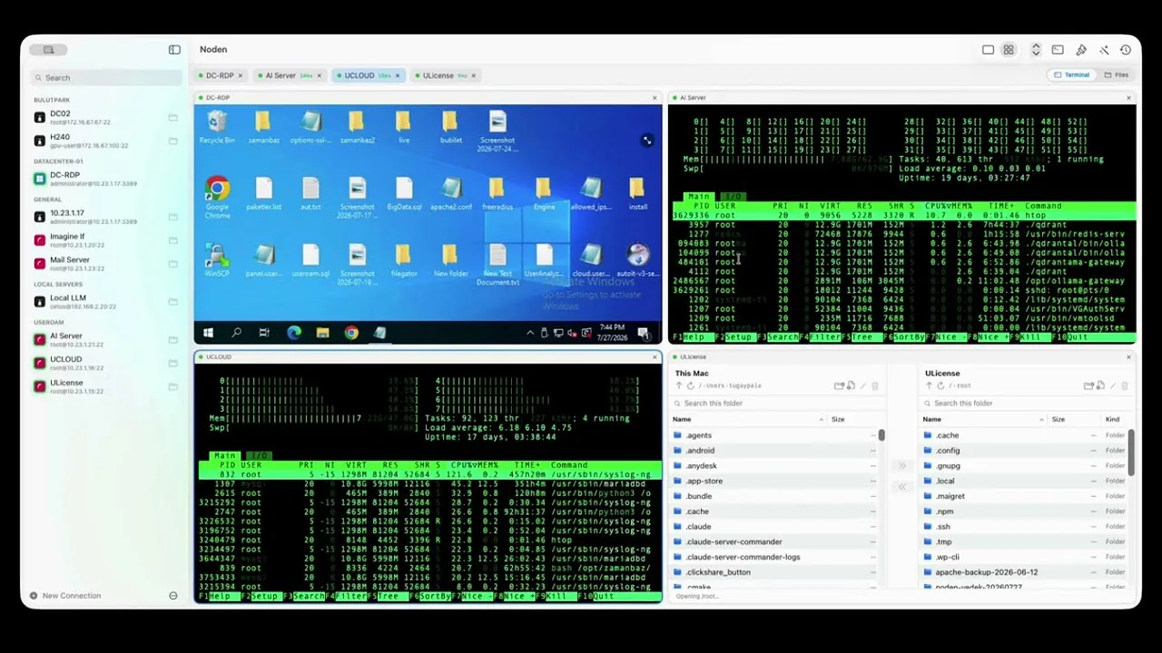 Noden — SSH, SFTP, RDP, Serial & Password Vault in One Mac App
